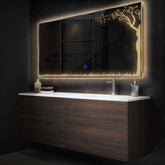 LED Spiegel Rechteckig | Touch-Schalter | Warmweißes Licht - Reyze Seria Good Vibes Model 8